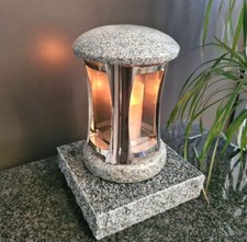 Edelstahl Grablaterne