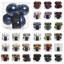 6 Weihnachtskugeln 8cm Glas Christbaumkugeln Christbaumschmuck glänzend matt uni