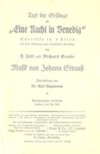 Eine Nacht in Venedig - Text