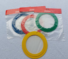 Seidenmalerei - Javana Fensterbilder mit Wellpappe-Rahmen blau-gelb-rot-grün