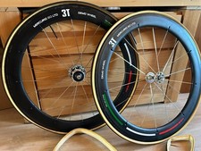 RARE 3T MERCURIO 60 LTD LIMITED EDITION CARBON TUBULAR DEMO LRS WHEELSET 700c