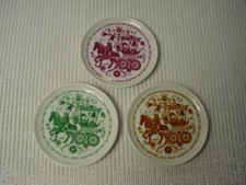 3 x Porzellan Untersetzer Kurt Hammer  Durchmesser 9,7 cm 