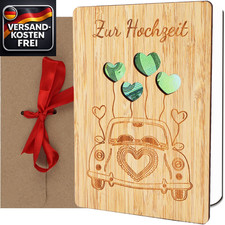 Hochzeitskarte holz mit - hochzeitskarte,
