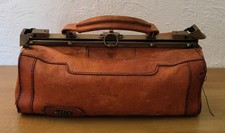 LA STRADA Vintage Ledertasche Doktortasche  Arzttasche Hebammen Tasche