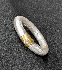 4 mm Ring Silber 925  weißer