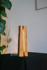 Mini Indirekte Holzleuchte Rustikal Kirschholz