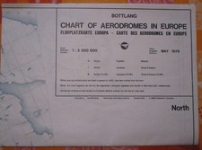 Landkarte Bottlang Chart of Aerodromes in Europe Flugplatzkarte Europa Flieger