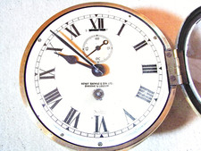 Borduhr / Schiffsuhr , um 1900 , Henry Browne & Son , London , Messing