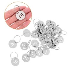 30 Pcs Edelstahl Zahlenmarken
