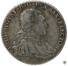 SACHSEN, 1/3 Taler, 1800 IEC, Friedrich August III., KM 1024, s/ss
