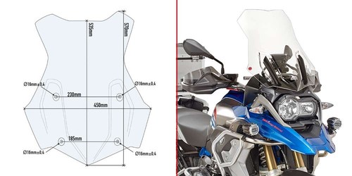 Givi windschild transparent - givi,