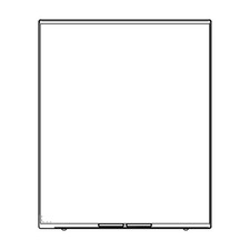 GLASPLATTE MIT RAHMEN, WEISS