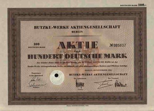 Butzke werke berlin - werke, 1950