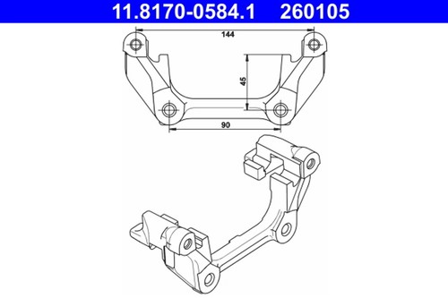Halter bremssattel ate - bremssattel,
