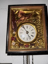 Antike Schwarzwalduhr um 1870