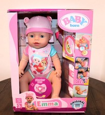 Zapf Creation Baby born Emma – 43 cm – Funktionspuppe mit Zubehör + Kleidung