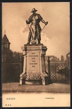 Siegen, Ansichtskarte, Hüttenmann, Bergsteiger-Denkmal 
