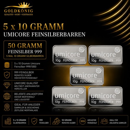 Silberbarren 50g gramm - silberbarren,
