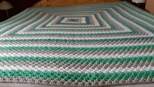 Granny Square Häkeldecke Sofa Shabby Chic DIY bunt  mehrfa Handarbeit 190x190 cm