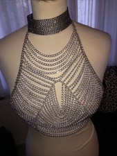 Sexy Ketten Strass Halsband