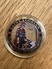 Coin Feuerwehr  Sammlerstück Münze Amerika Schutzpatron Heilige Florian 