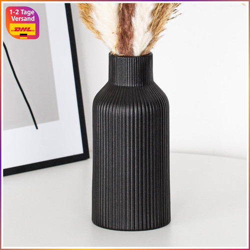 Vase keramik schwarz matt - vase,