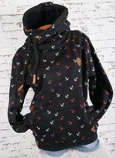 Damen Kapuzenpullover Sweatshirt warmer Fleece Pulli Hoodie große Größen 42-50