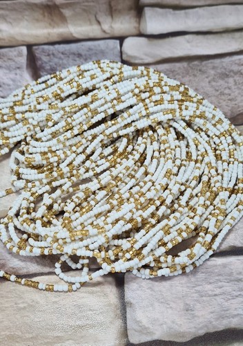 Weiß und gold taille perlen - weiß,