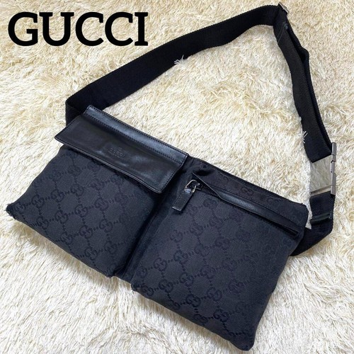 Gucci canvas waist pouch - gg,