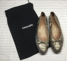 Vintage CHANEL Ballerina metallic gold Gr. EU 38 - US 7