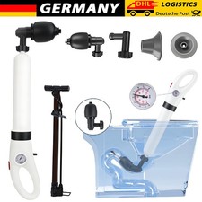 Abflussreiniger Pressluft Rohrreiniger WC Druckluft Pömpel mit Luftdruckanzeige