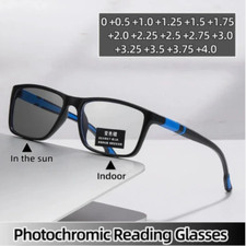 Sport Photochrome Lesebrille Anti-Blaulicht Herren Damen +1.0~4.0 Sonnenbrille