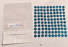 100 Pailletten " Blüten " 5mm ** Blumen knallig blau Nähen Deko basteln Karten