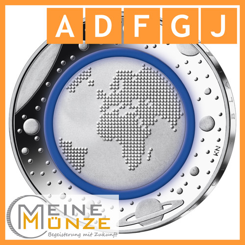 Euro münze planet erde - münze,
