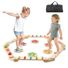 Kinder Balancierbalken Balance Board Schwebebalken Balancierbrett 6Stk.