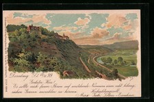 Künstler-AK Dornburg, Panorama 