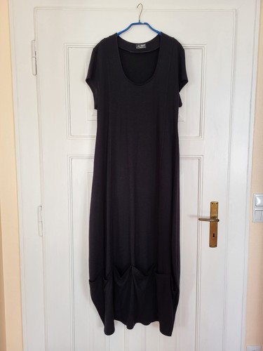 Schwarzes maxikleid ballonform - schwarzes,