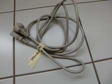 2,30m Stromkabel Netzkabel für Drucker, Reistopf usw. Stecker mit 3-Phasen grau