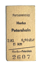 Personenzug Fahrkarte Horka