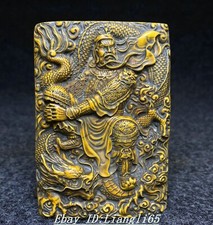 3.8" Old Chinese Carved Dragon