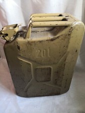 VINTAGE LAGERKANISTER ARMEE KRAFTSTOFFÖL BENZIN DIESEL TANK 20L SAMMLERSTÜCK