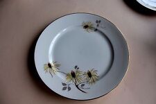 Rosenthal Winifred Kuchenteller Elfenbein mit Goldrand und Blume D 19,8
