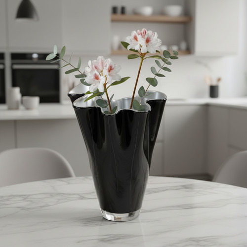 Vase glas gewellt - vase,