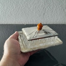 Art Deco Butterdose Kristall