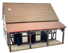 Busch H0 1403 Reiterhof Stallung ca. 10,4 x 9,5 x 7,5 cm - 1:87 HO H0