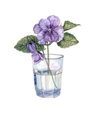 Watercolor flowers glass 9x9