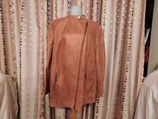 "Samoon by Gerry Weber"Damen Echt  Leder Jacke gr.52.   Terra-braun,gefüttert.