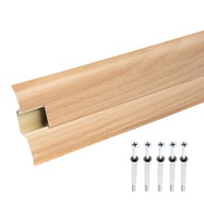 Fussleisten 10 - 100 Meter 62mm Hoch Sockelleisten PVC Kunststoff Laminat Sockel