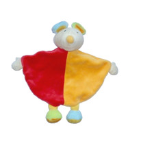 WIE NEU * TOPOLINO Ernsting's familly MAUS rot orange Schmusetuch Schnuffeltuch