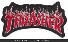 TRASHER Patch Aufnäher Aufbügler Skater Skateboard Magazine 666 Goat flames